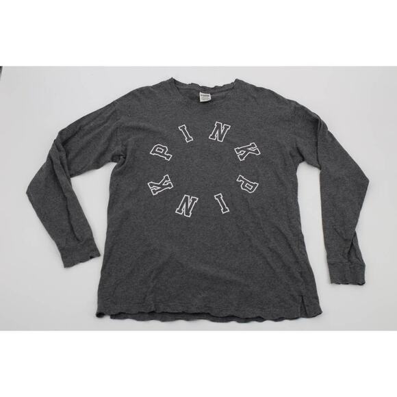 Victorias Secret PINK gray long sleeve shirt small casual y2k lounge classic - Picture 1 of 4